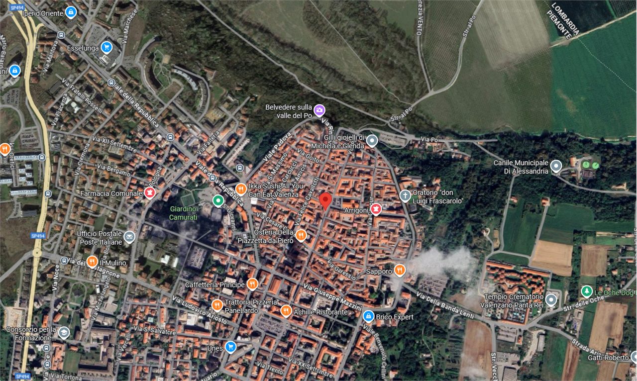 NEGOZIO E MAGAZZINO ALL’ASTA A VALENZA IN VIA ROMA 11