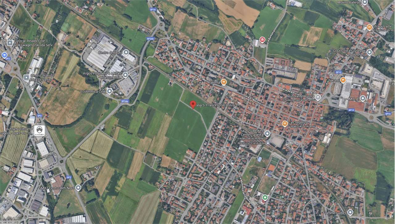TERRENO ALL’ASTA A SAN MAURIZIO CANAVESE IN VIA SAN FRANCESCO D’ASSISI