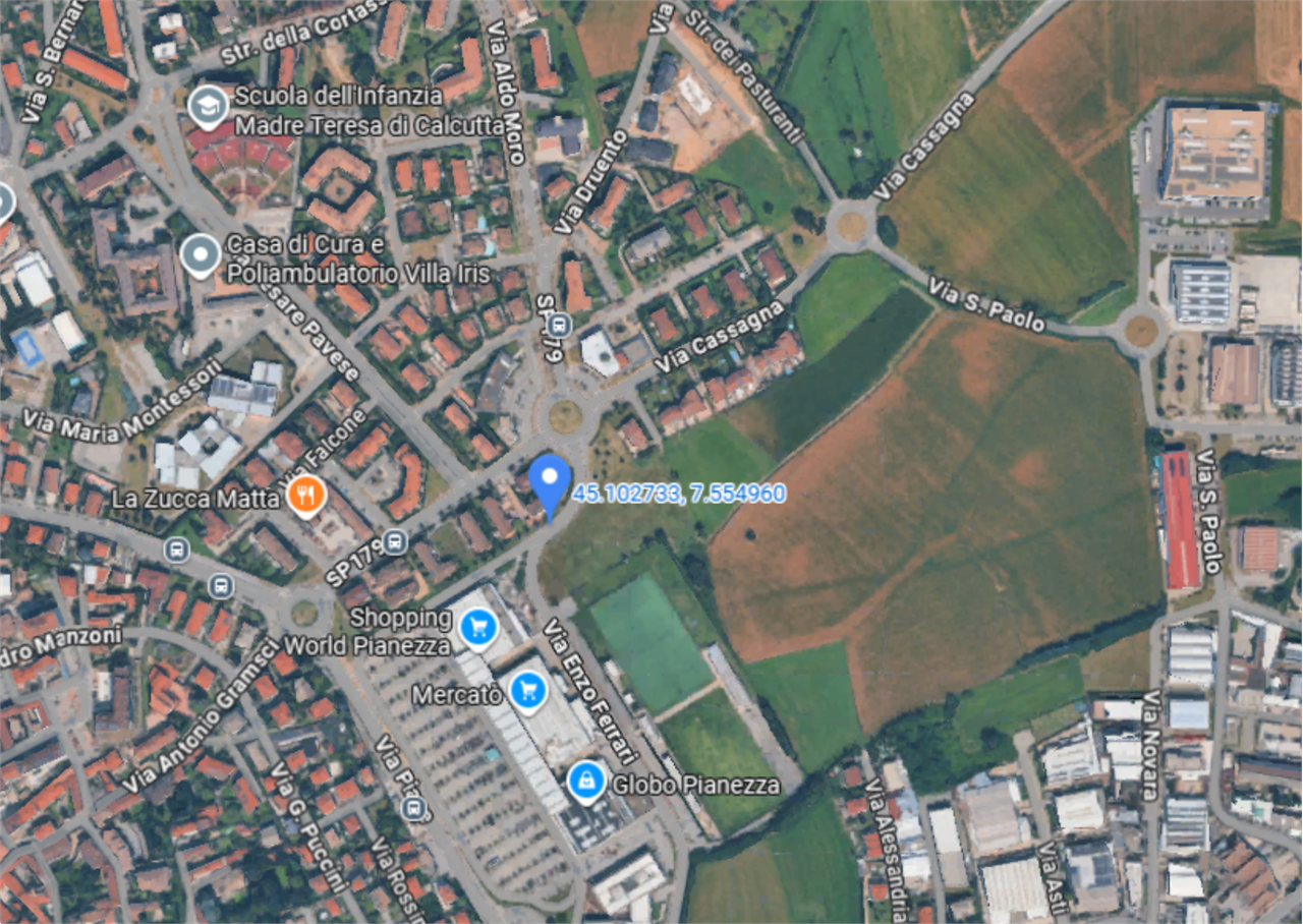 TERRENO ALL’ASTA A PIANEZZA IN VIA E. FERRARI